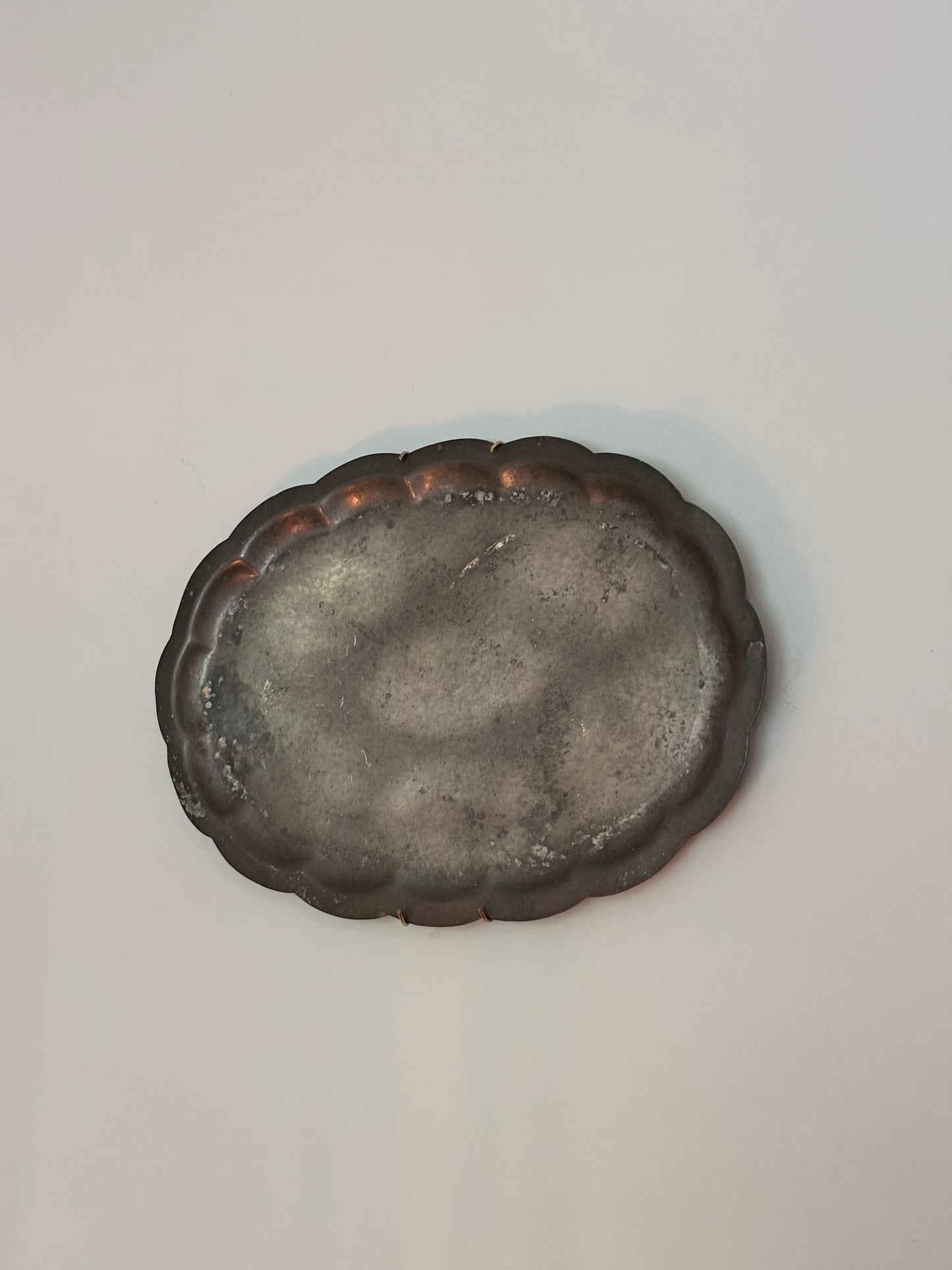 Vintage Danish Pewter Scallop Tray